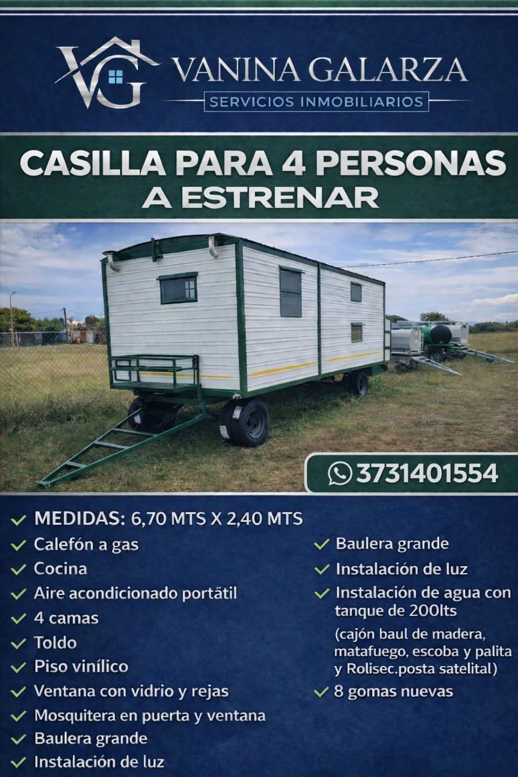 Casilla para 4 personas a estrenar